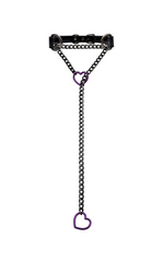 LoveChains™ - Heart Slip Chain Leather Choker Collar