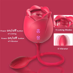 9  Licking & 9 Vibration Rose Toy Suzy