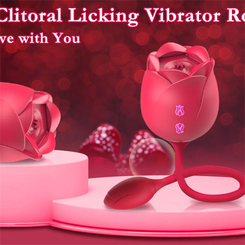 9  Licking & 9 Vibration Rose Toy Suzy