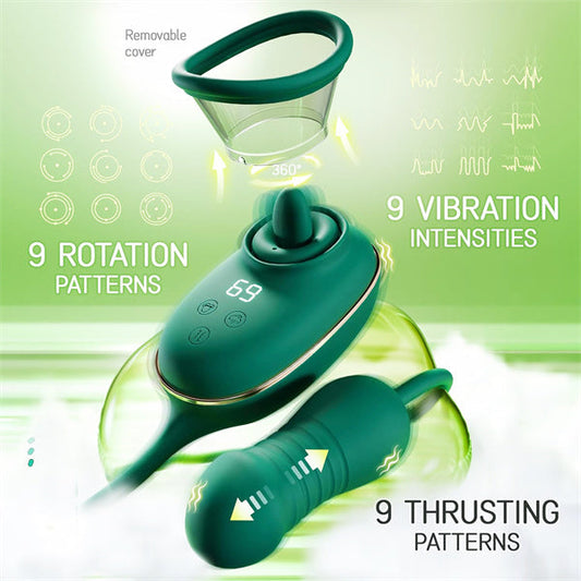 9 Tongue Licking & 3 Sucking &9 Thrusting Vibrator
