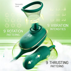 9 Tongue Licking & 3 Sucking &9 Thrusting Vibrator