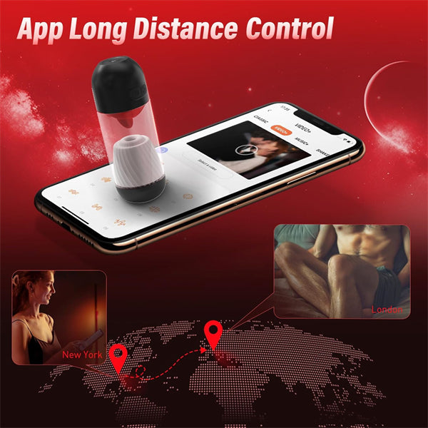 9 Vibrating & 360° Tongue Licking Male Stroker
