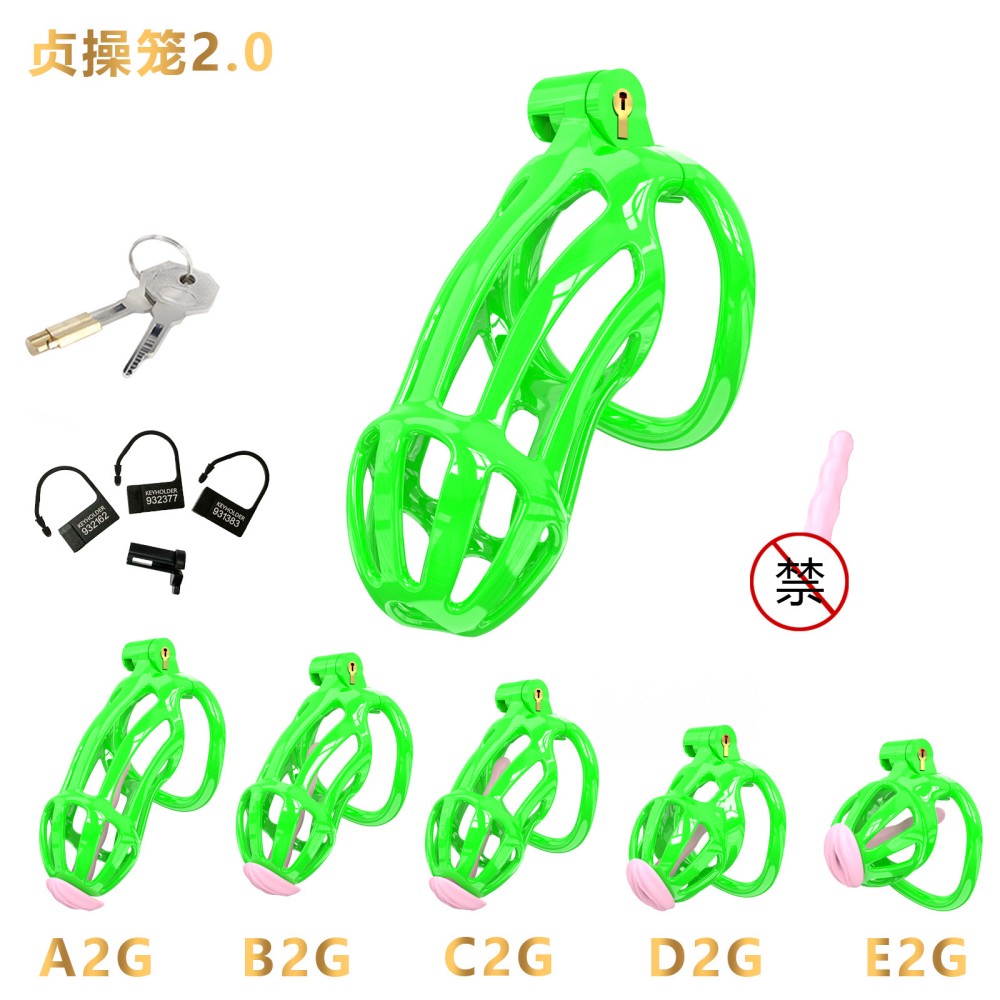 3D Printed Male Chastity Cage – Lightweight Penis Lock with 5 Rings for Erection Control & Bondage Fun