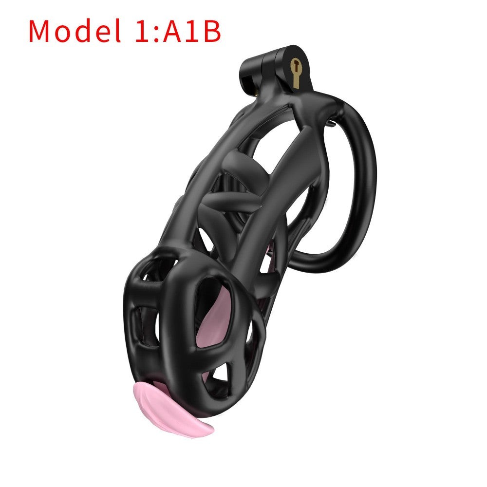 3D Printed Male Chastity Cage with Lock & 5 Rings – Resin Virginity Device for Men