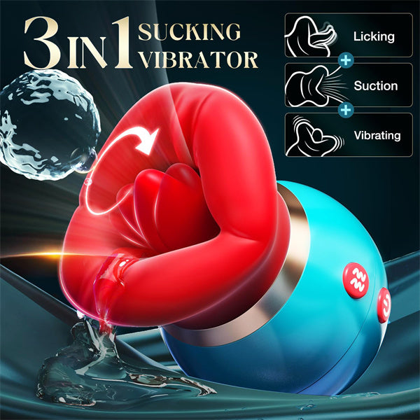 APP Control - 3IN1 Big Mouth PRO Blue Vibrators