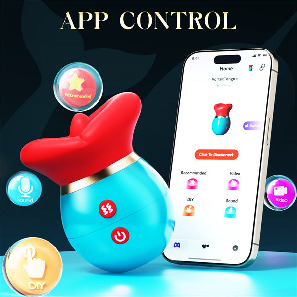 APP Control - 3IN1 Big Mouth PRO Blue Vibrators