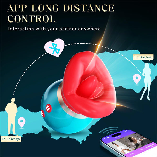 APP Control - 3IN1 Big Mouth PRO Blue Vibrators