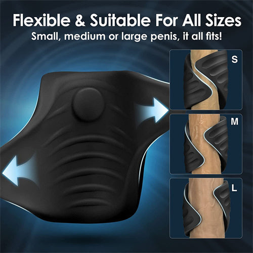 Male Masturbator Penis Training Vibrator with APP Control Black