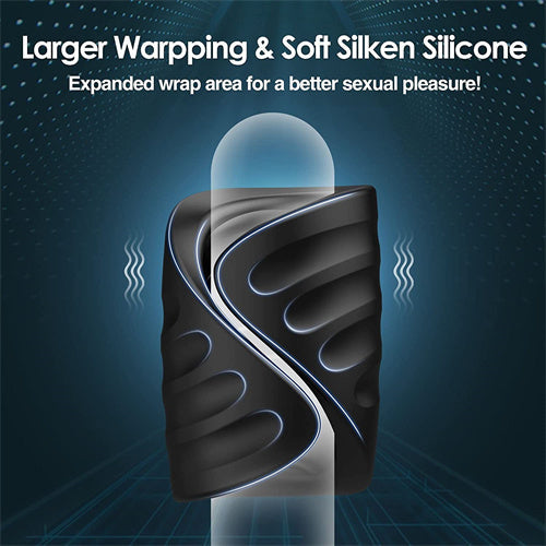 Male Masturbator Penis Training Vibrator with APP Control Black