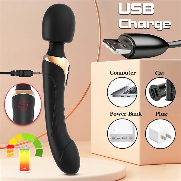 AV Vibrator Dildos Wand White