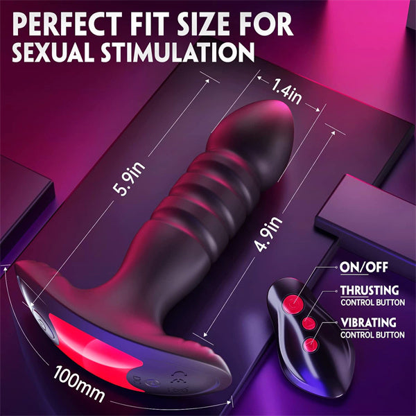 7 Thrusting & Vibrating Modes Remote Control Butt Plug