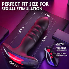 7 Thrusting & Vibrating Modes Remote Control Butt Plug
