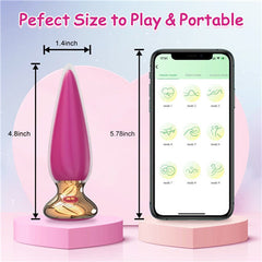 App Remote Control Anal Butt Vibrator