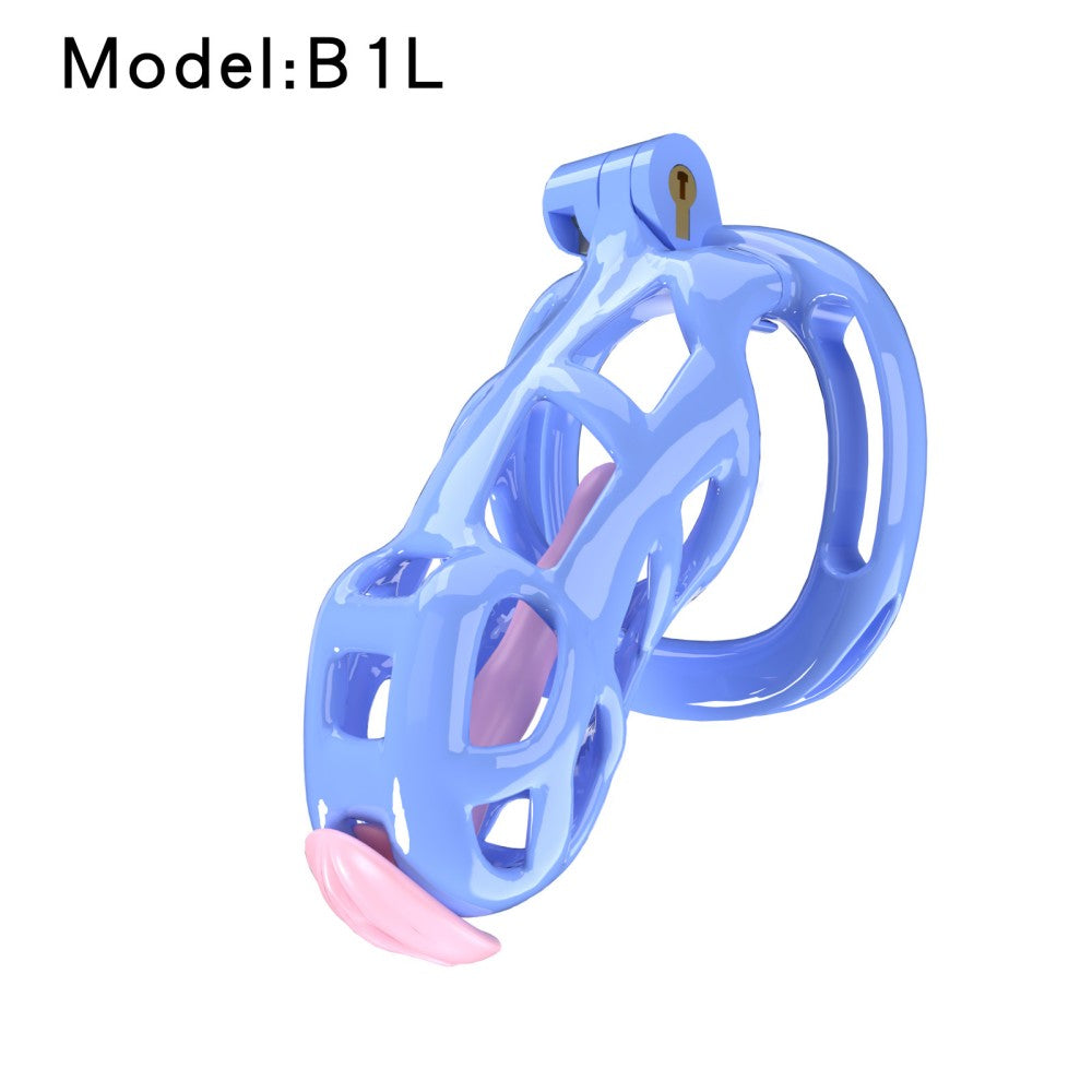 3D-Printed Resin Chastity Cage with Strap – A1–E1, 5 Colors
