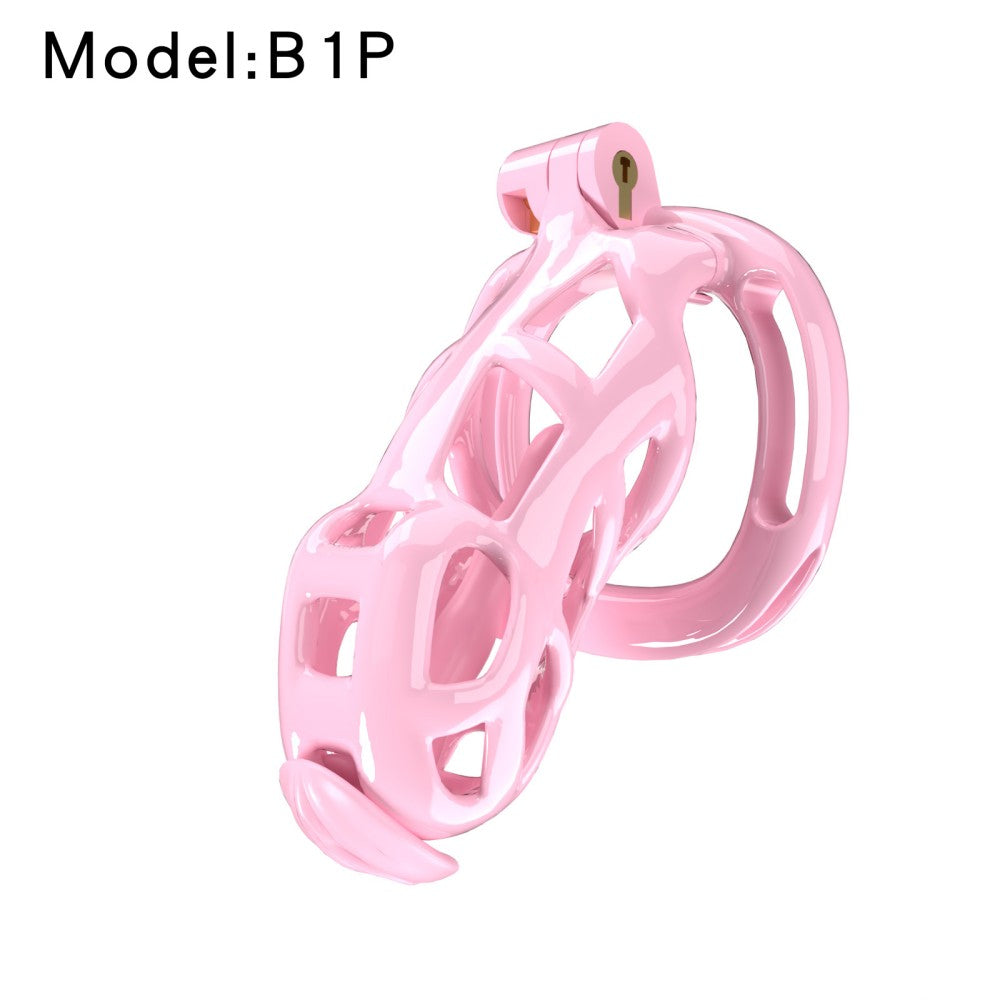 3D-Printed Resin Chastity Cage with Strap – A1–E1, 5 Colors