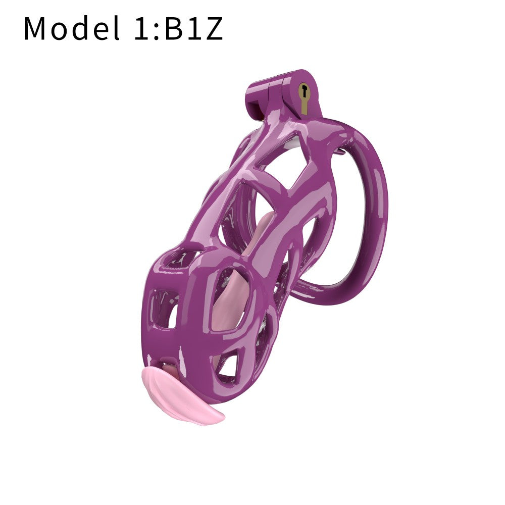 3D Printed Male Chastity Cage with Lock & 5 Rings – Resin Virginity Device for Men