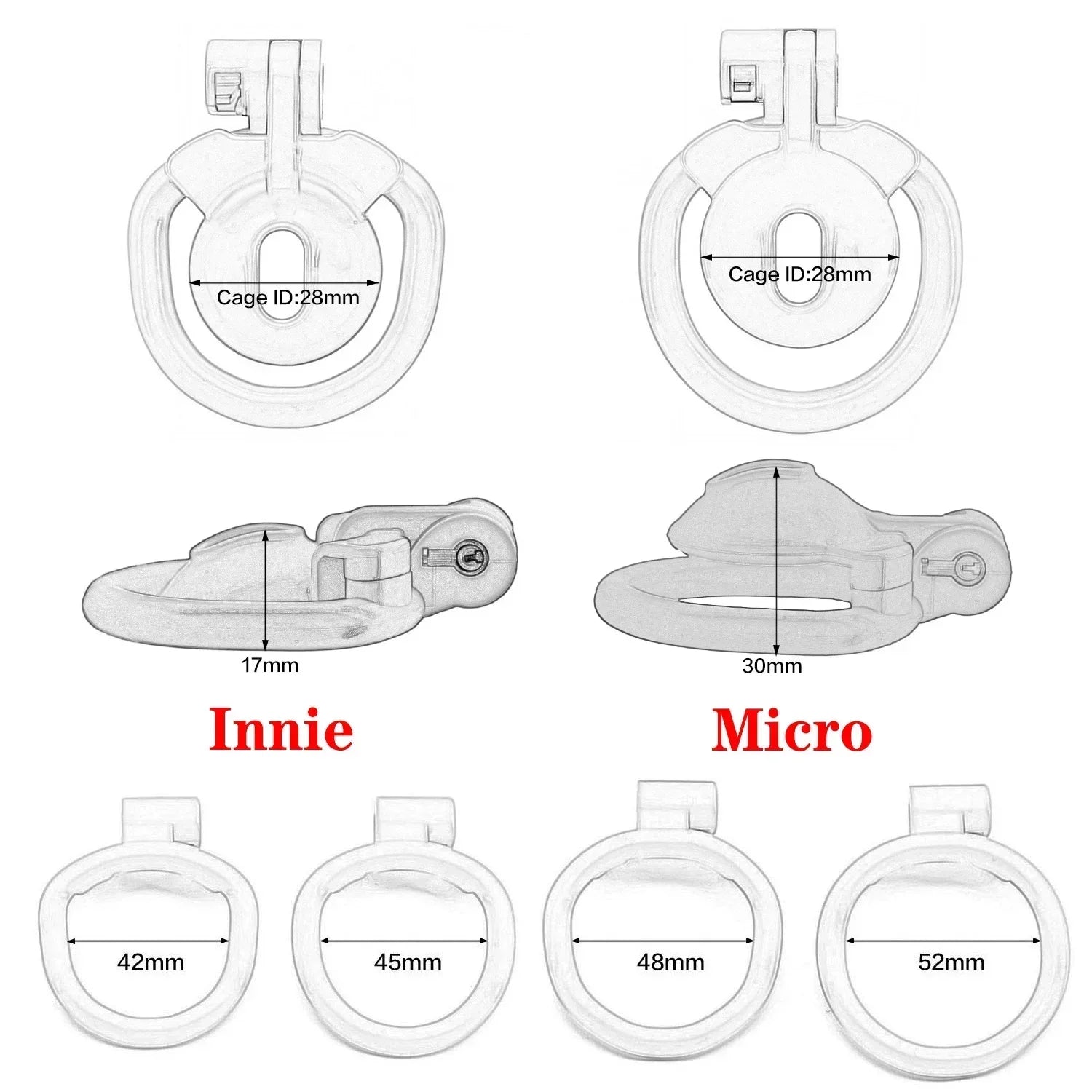 ABS Flat Chastity Cage