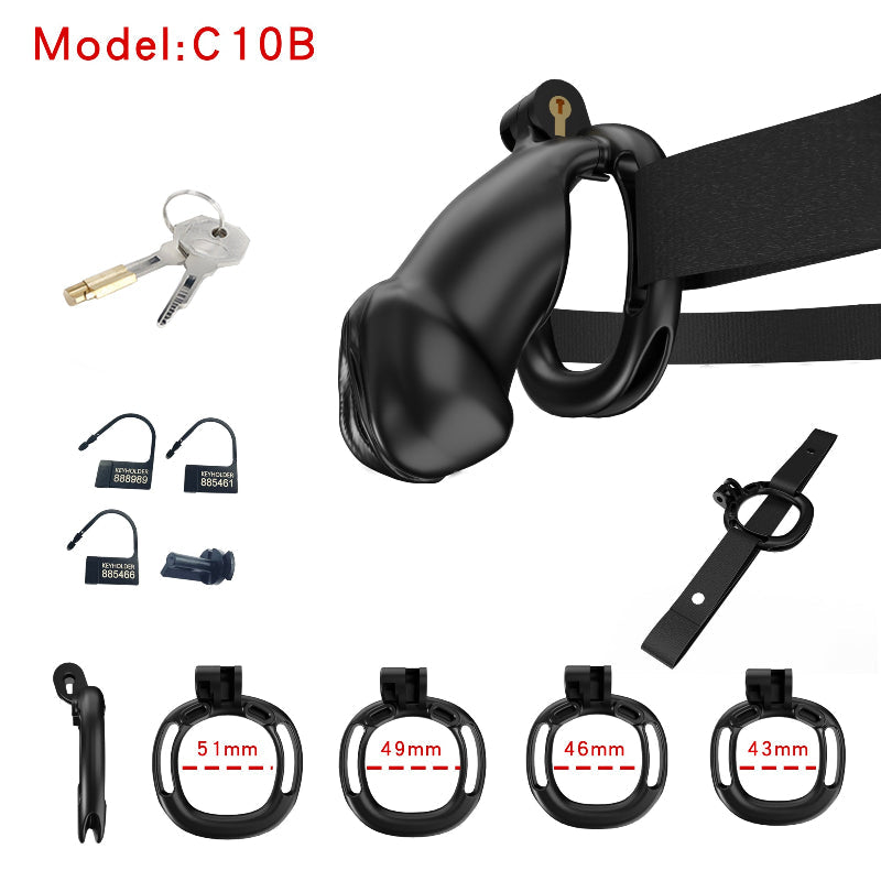 Resin Labia Chastity Lock with Belt-Compatible Design