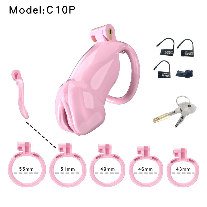 Resin Labia Chastity Lock with Belt-Compatible Design