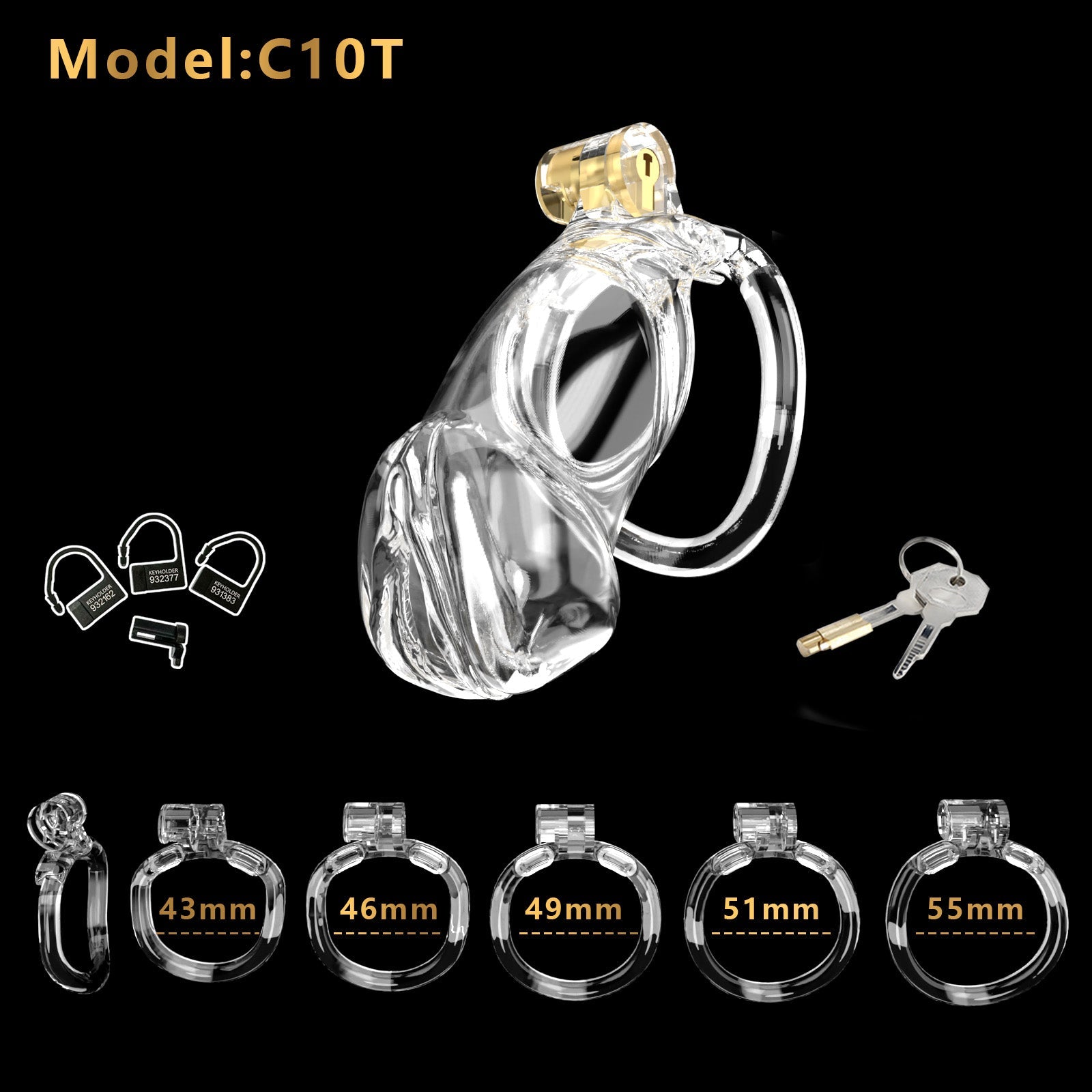 Resin Labia Chastity Lock with Belt-Compatible Design