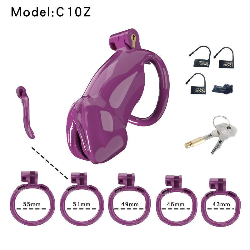 Resin Labia Chastity Lock with Belt-Compatible Design