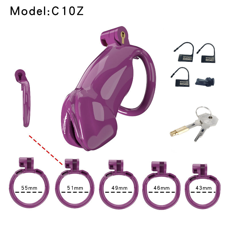 Resin Labia Chastity Lock with Belt-Compatible Design