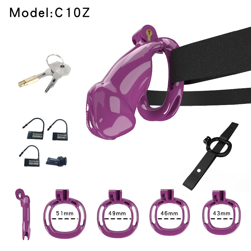 Resin Labia Chastity Lock with Belt-Compatible Design