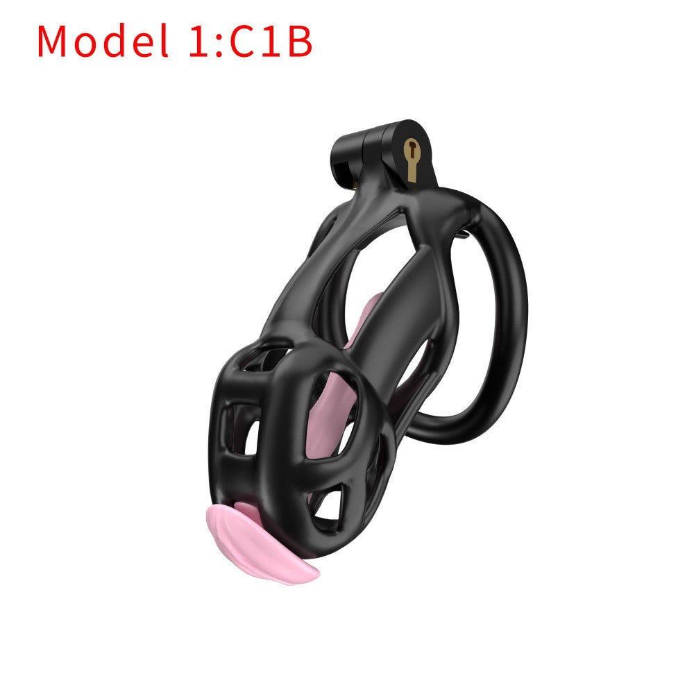 3D Printed Male Chastity Cage with Lock & 5 Rings – Resin Virginity Device for Men