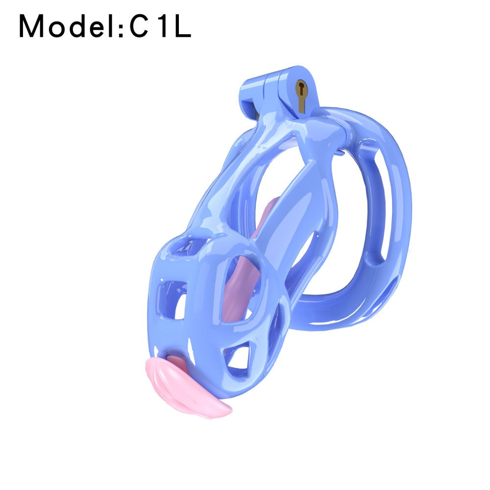 3D-Printed Resin Chastity Cage with Strap – A1–E1, 5 Colors