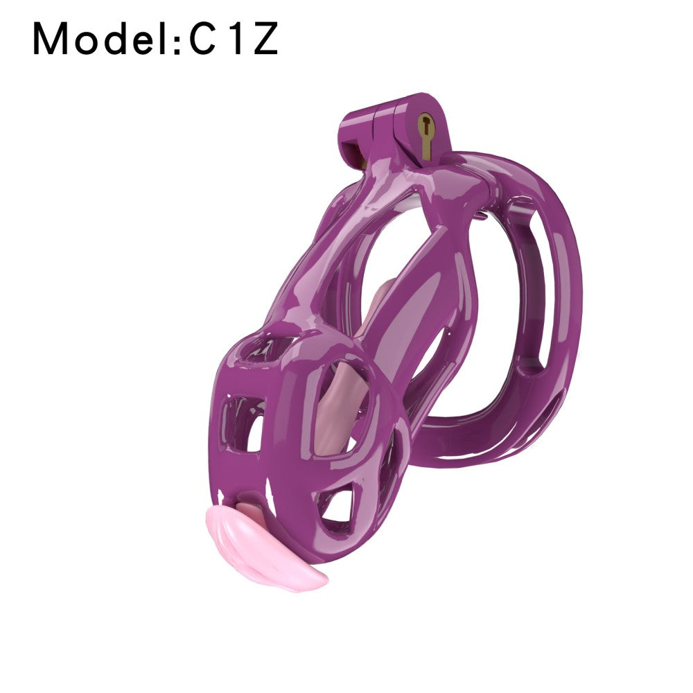 3D-Printed Resin Chastity Cage with Strap – A1–E1, 5 Colors