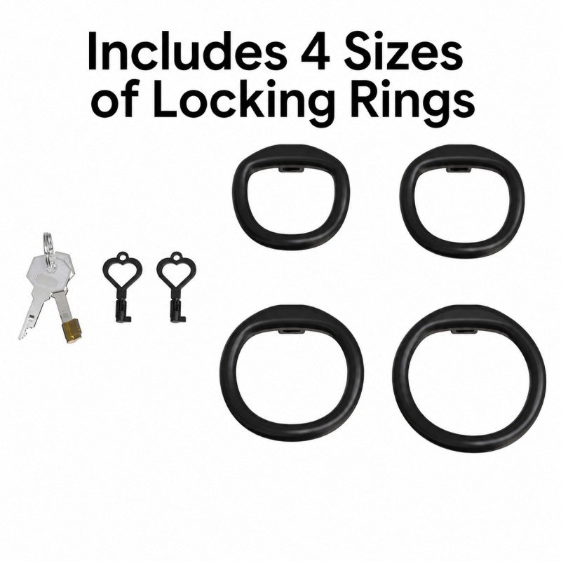 Gas Mask Bull ABS Chastity Cage with 43–58 mm Rings