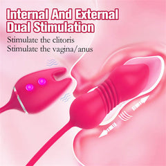 Clitorals Stimulator with Thrusting Bullet Vibrator Wonder lady