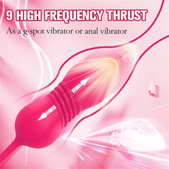 Clitorals Stimulator with Thrusting Bullet Vibrator Wonder lady
