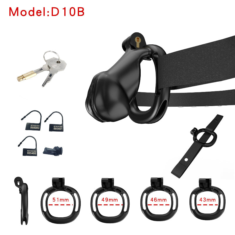 Resin Labia Chastity Lock with Belt-Compatible Design