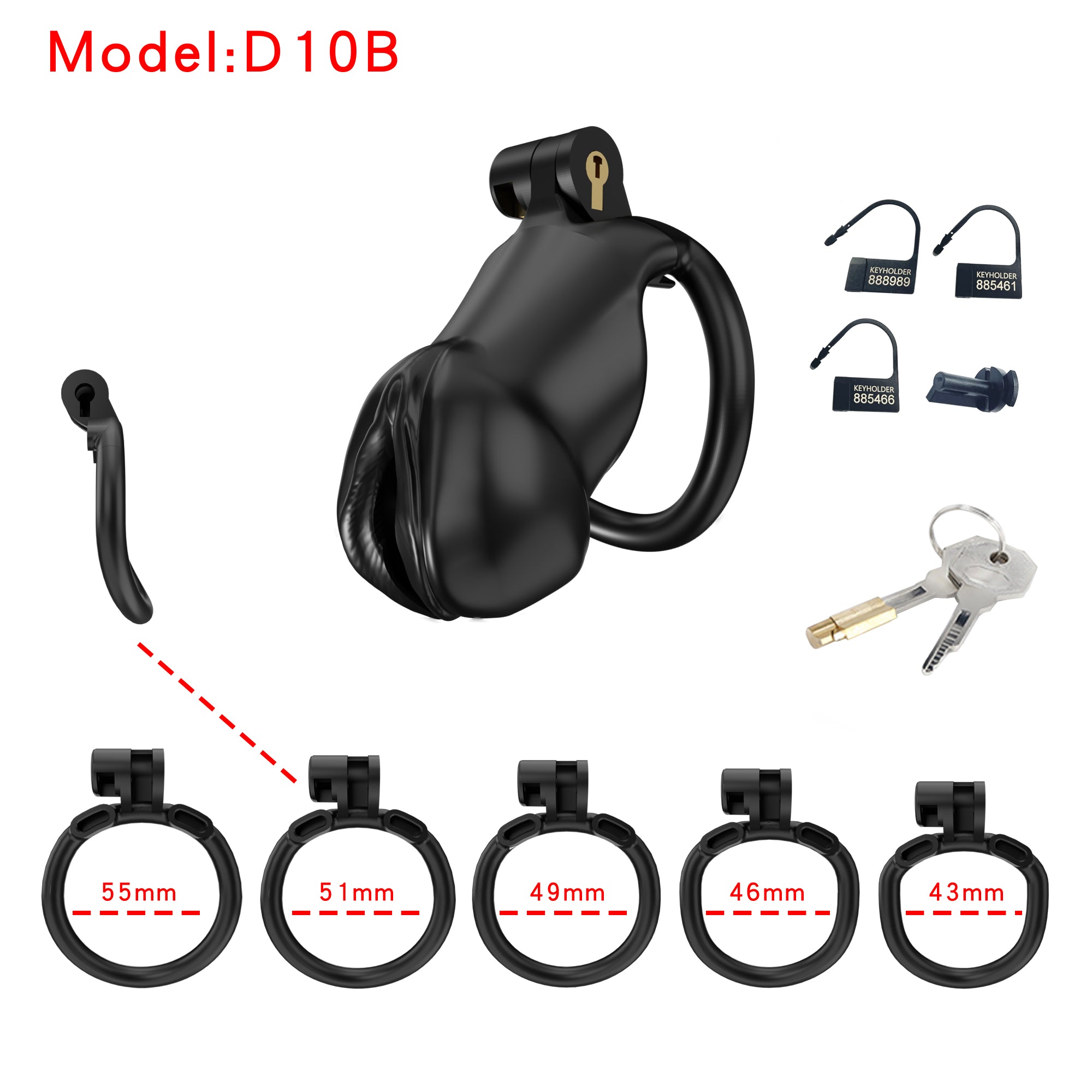 Resin Labia Chastity Lock with Belt-Compatible Design