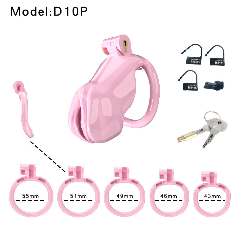 Resin Labia Chastity Lock with Belt-Compatible Design