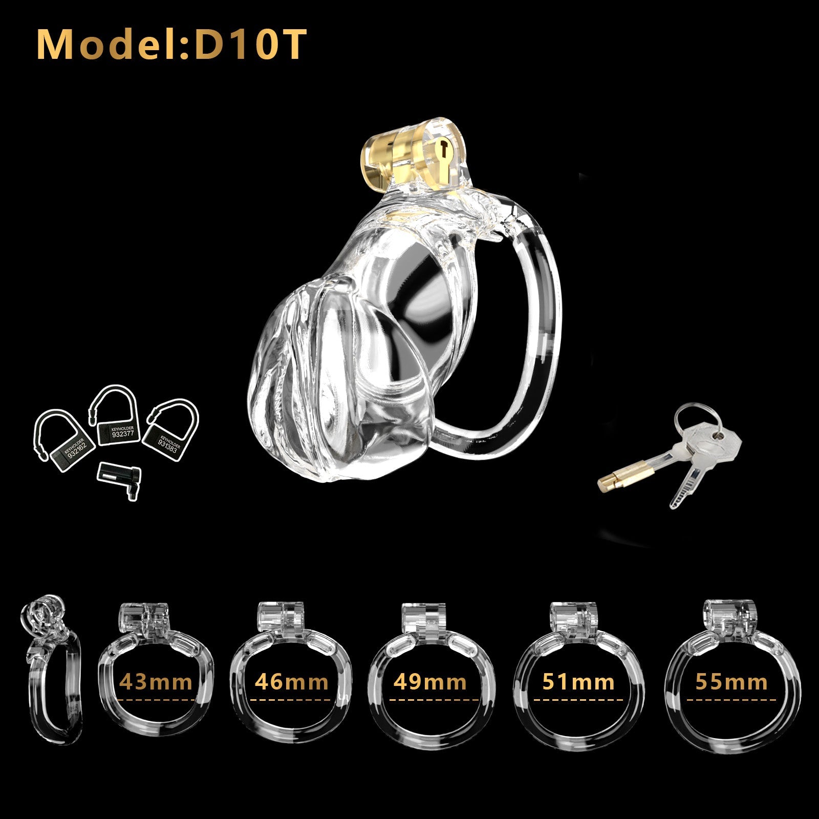 Resin Labia Chastity Lock with Belt-Compatible Design
