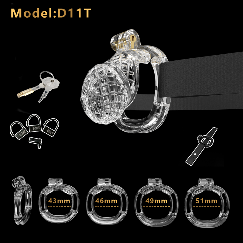 Mesh Ventilated Resin Chastity Cage, 45–105 mm Length Options
