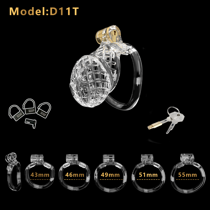 Mesh Ventilated Resin Chastity Cage, 45–105 mm Length Options