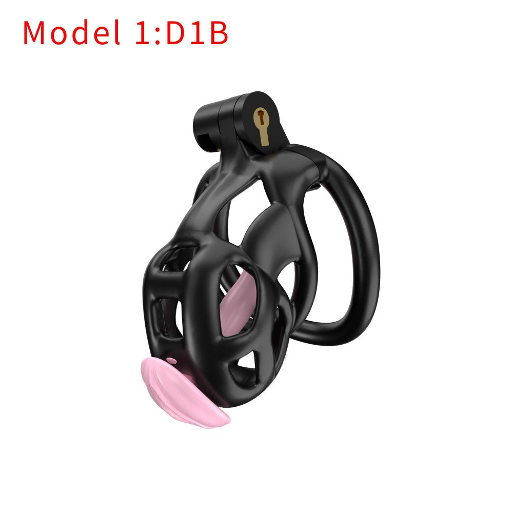 3D Printed Male Chastity Cage with Lock & 5 Rings – Resin Virginity Device for Men