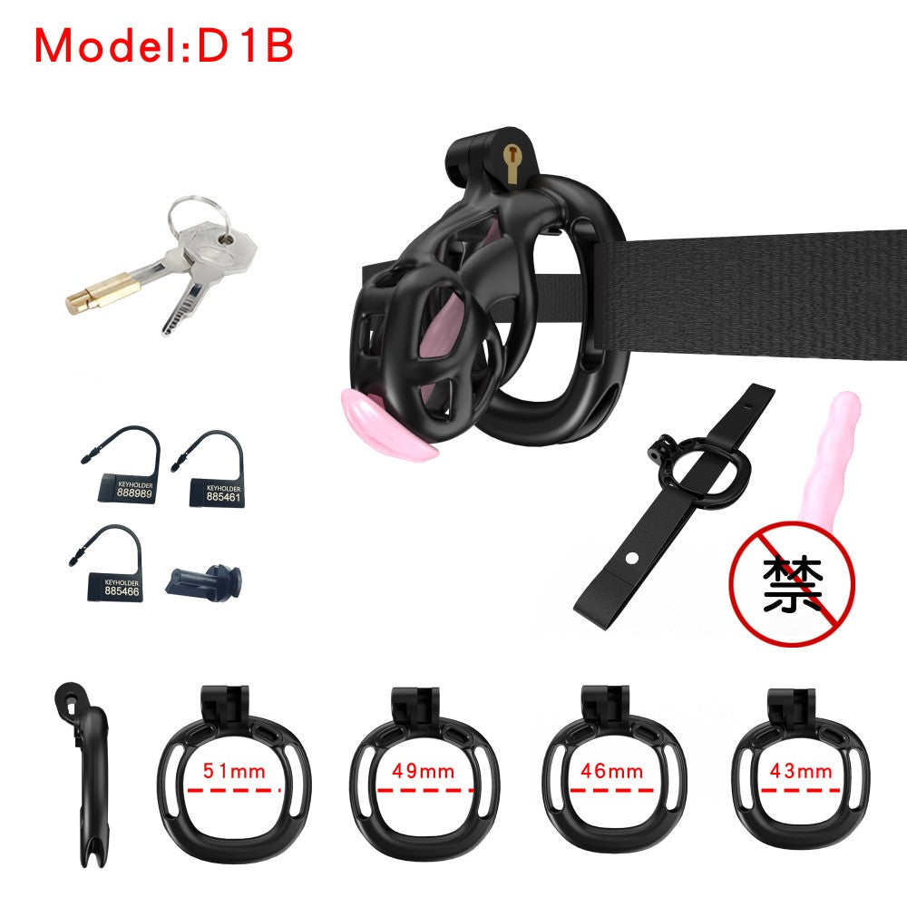 3D-Printed Resin Chastity Cage with Strap – A1–E1, 5 Colors