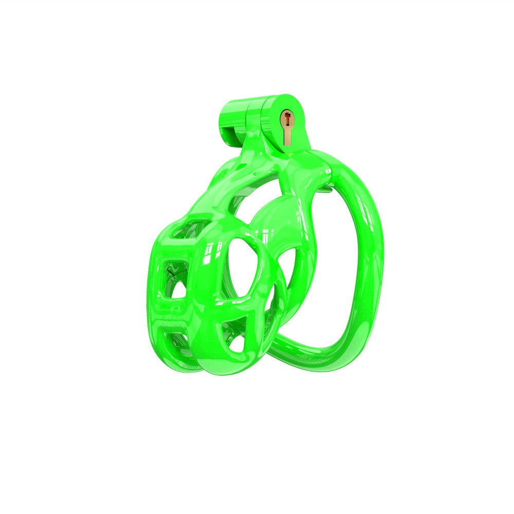 3D Printed Male Chastity Cage with Lock & 5 Rings – Resin Virginity Device for Men