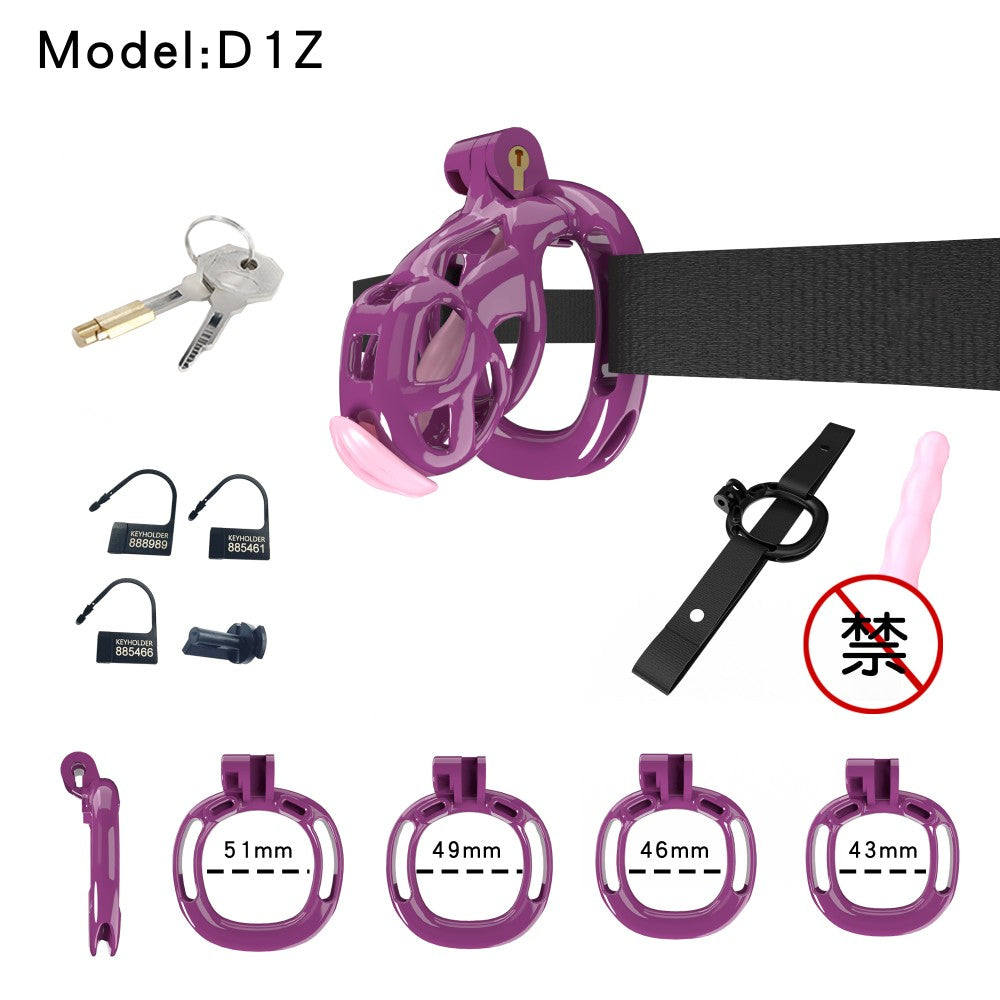 3D-Printed Resin Chastity Cage with Strap – A1–E1, 5 Colors