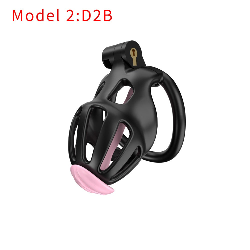 3D Printed Male Chastity Cage – Lightweight Penis Lock with 5 Rings for Erection Control & Bondage Fun