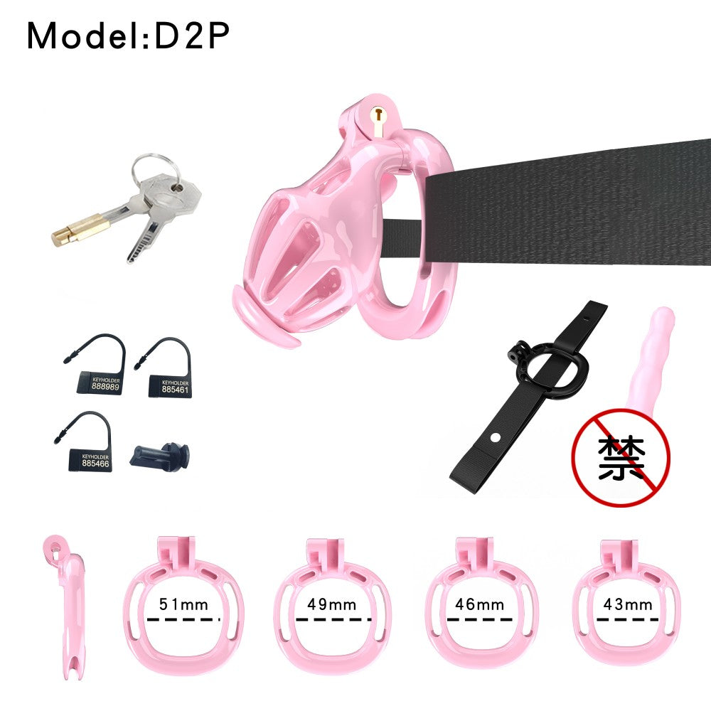 3D-Printed Resin Chastity Cage with Strap – A2–E2, 5 Colors
