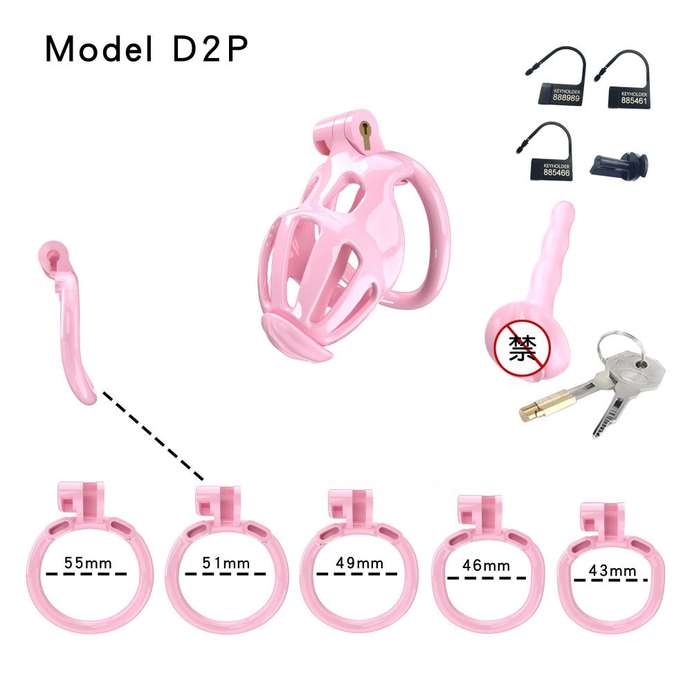 3D Printed Male Chastity Cage – Lightweight Penis Lock with 5 Rings for Erection Control & Bondage Fun