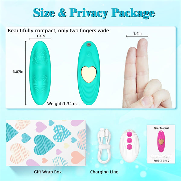 Dual 9 Vibration Modes Butterfly Vibrator Green