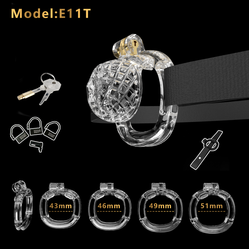 Mesh Ventilated Resin Chastity Cage, 45–105 mm Length Options