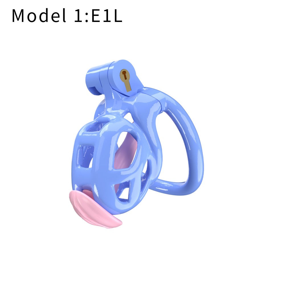 3D Printed Male Chastity Cage with Lock & 5 Rings – Resin Virginity Device for Men