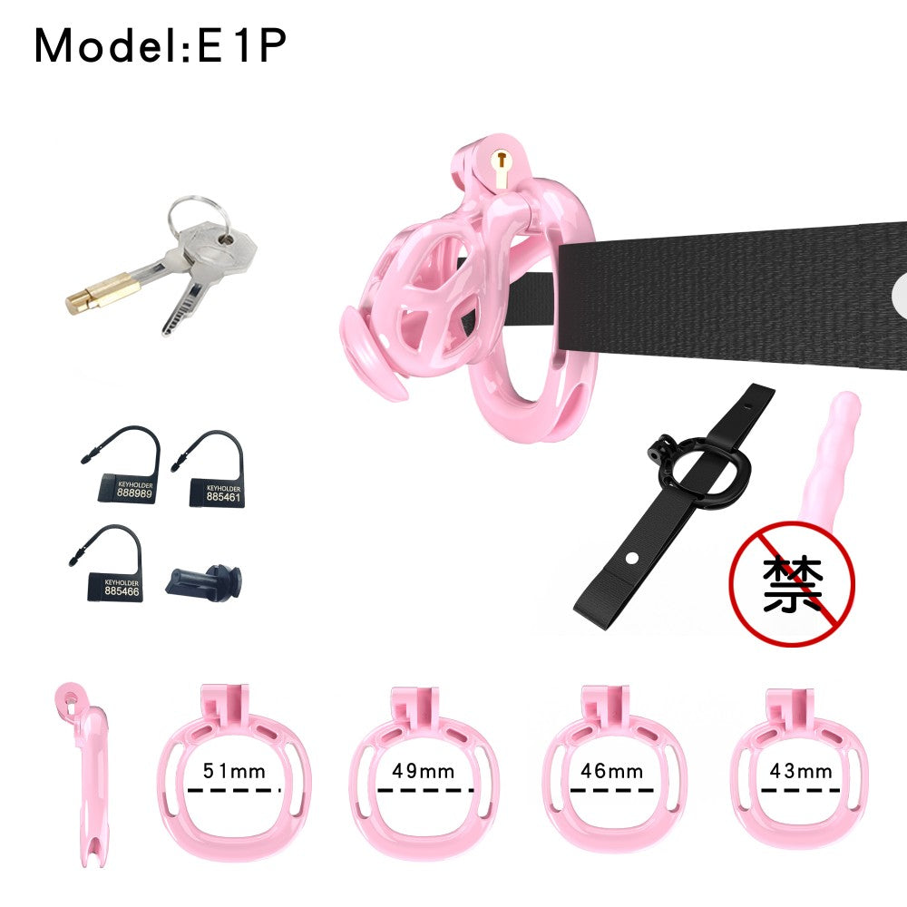 3D-Printed Resin Chastity Cage with Strap – A1–E1, 5 Colors